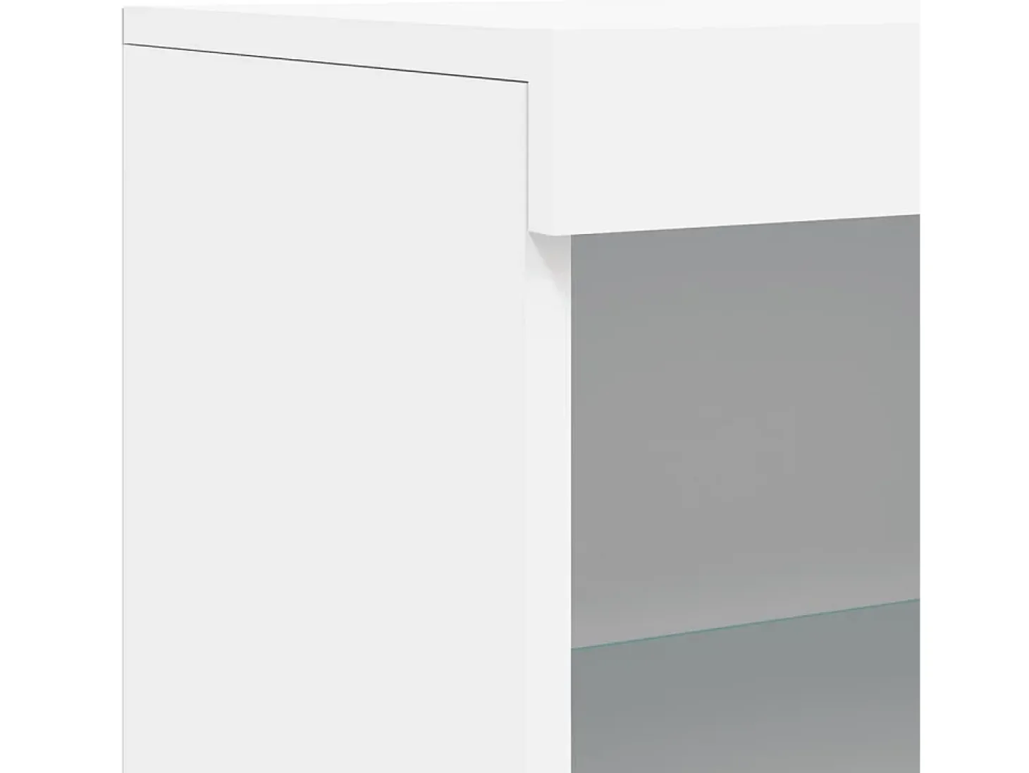 Aparador con luces LED blanco 60,5x37x100 cm