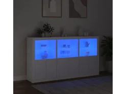 Aparador con luces LED blancas 181,5x37x100 cm