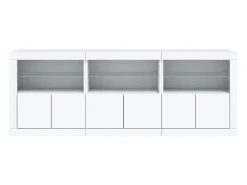 Aparador con luces LED blanco 181,5x37x67 cm