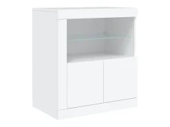 Aparador con luces LED blanco 181,5x37x67 cm
