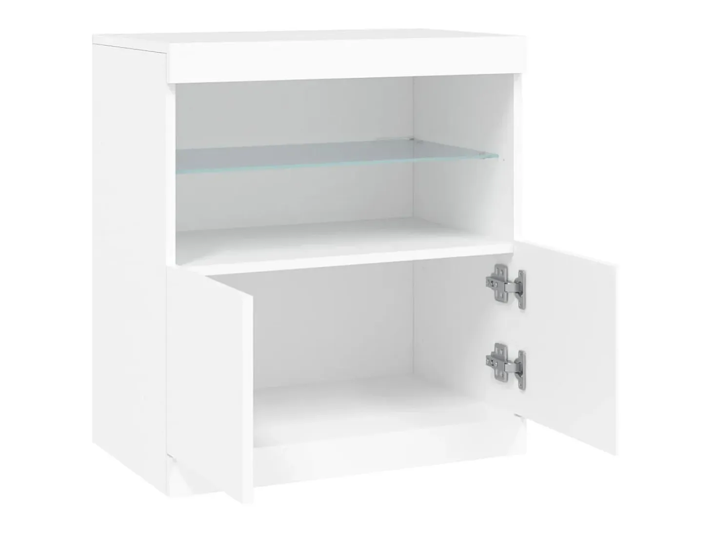 Aparador con luces LED blanco 60x37x67 cm