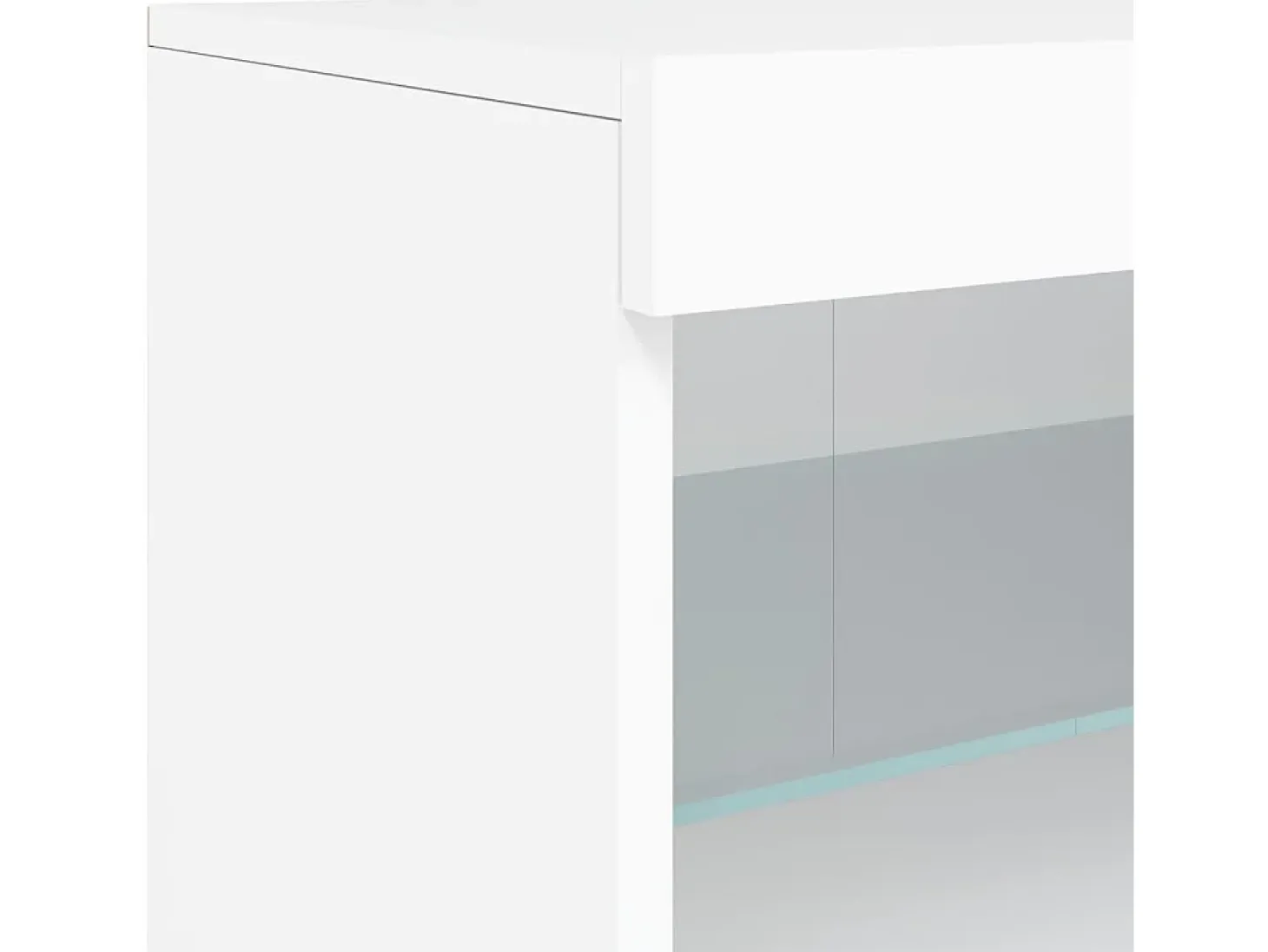 Aparador con luces LED blanco 60x37x67 cm