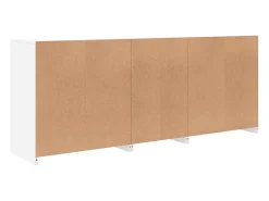 Aparador con luces LED blancas 162x37x67 cm