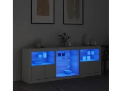 Aparador con luces LED blanco 181,5x37x67 cm ES141184