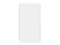 Aparador con luces LED blanco 142,5x37x67 cm