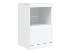 Aparador con luces LED blanco 123x37x67 cm
