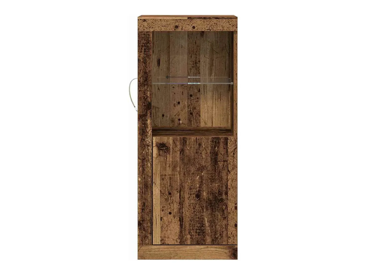 Aparador con luces LED en madera vieja 41x37x100 cm