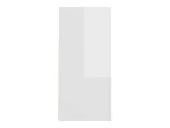 Aparador con luces LED en blanco brillo 80x35x75 cm