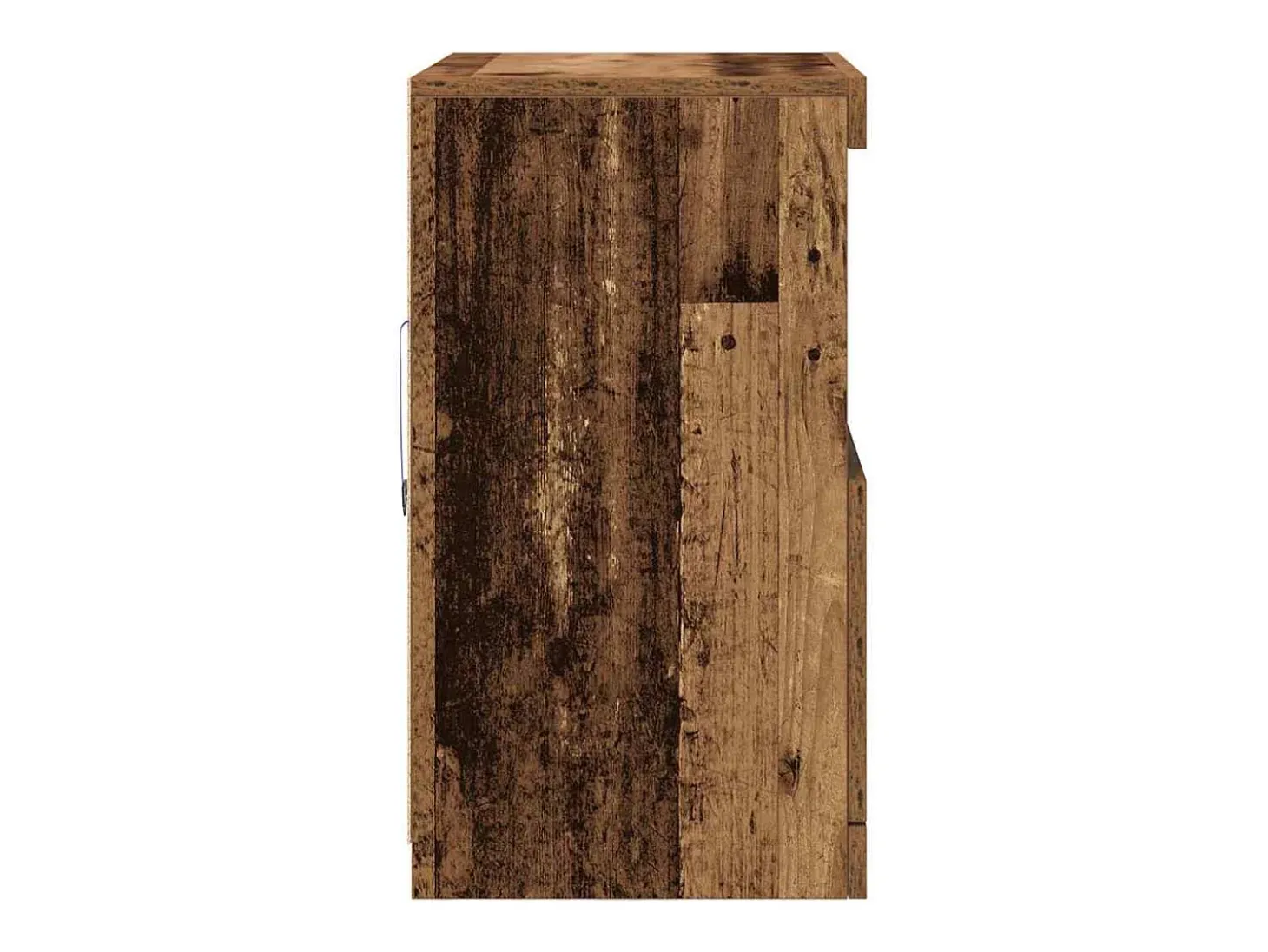 Aparador con luces LED en madera antigua 60x37x67 cm