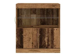 Aparador con luces LED en madera antigua 60x37x67 cm