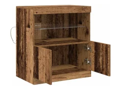 Aparador con luces LED en madera antigua 60x37x67 cm