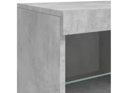 Aparador con luces LED, gris hormigón, 81x37x67 cm