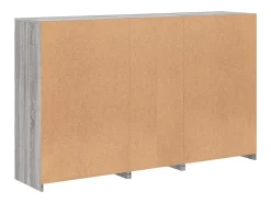 Aparador con luces LED gris Sonoma 162x37x100 cm