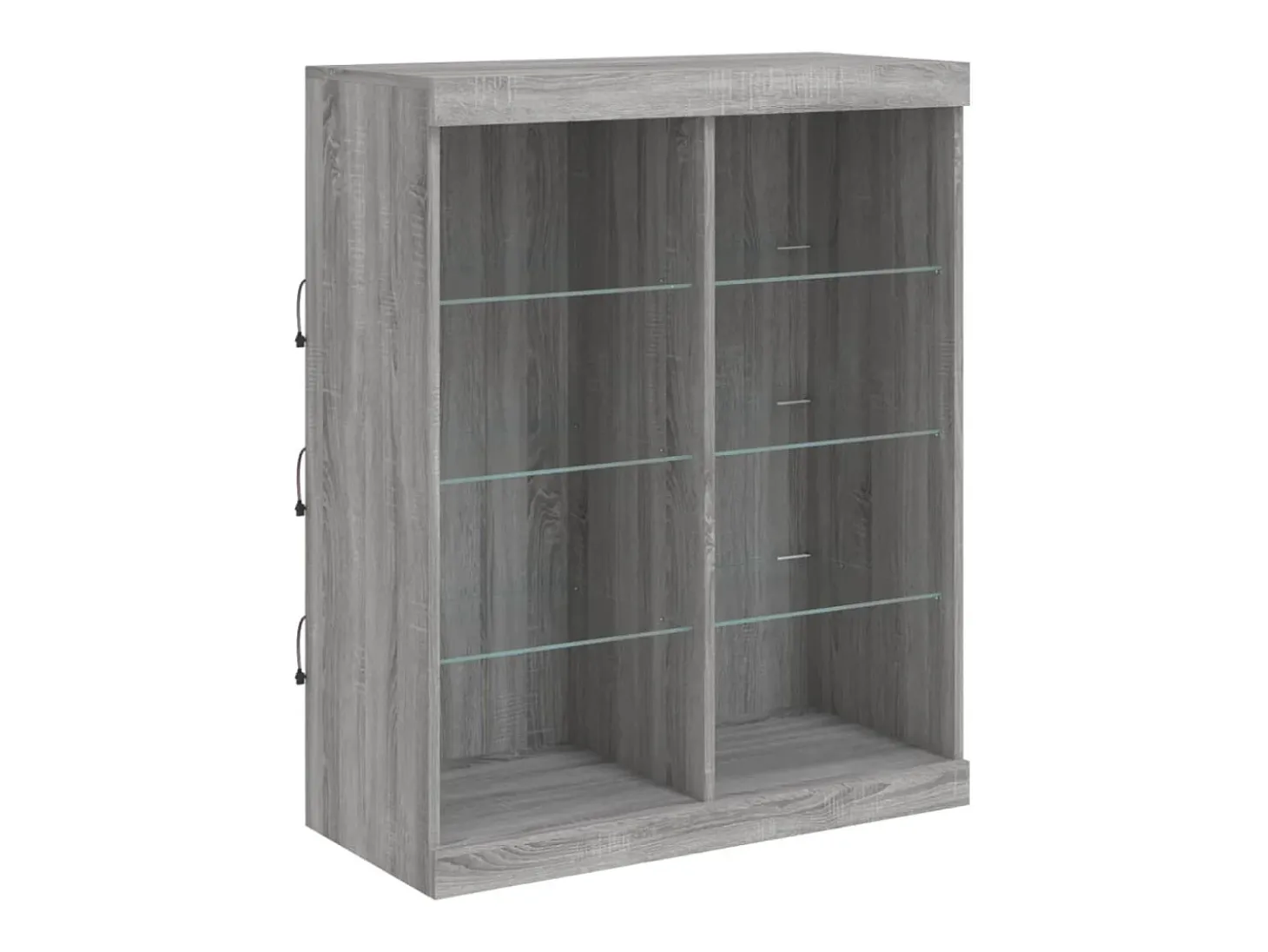 Aparador con luces LED gris Sonoma 81x37x100 cm ES112016