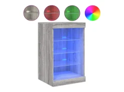 Aparador con luces LED gris Sonoma 41x37x67 cm ES425173
