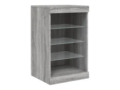 Aparador con luces LED gris Sonoma 41x37x67 cm ES425173