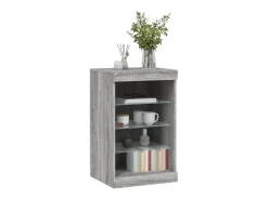 Aparador con luces LED gris Sonoma 41x37x67 cm ES425173
