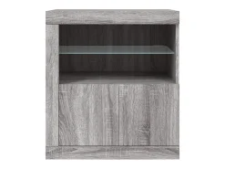 Aparador con luces LED gris Sonoma 60,5x37x67 cm