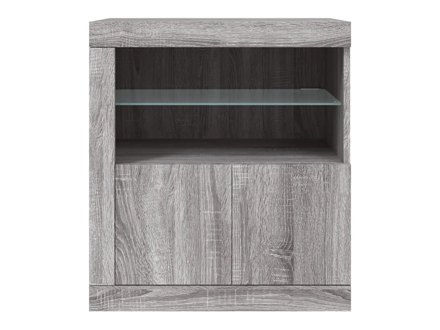 Aparador con luces LED gris Sonoma 60,5x37x67 cm