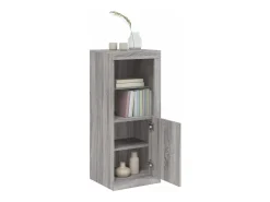 Aparador con luces LED gris Sonoma 41x37x100 cm