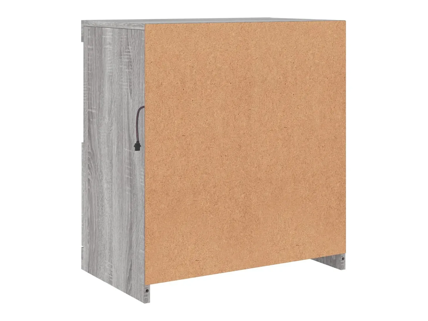 Aparador con luces LED gris Sonoma 60x37x67 cm