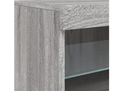 Aparador con luces LED gris Sonoma 60x37x67 cm