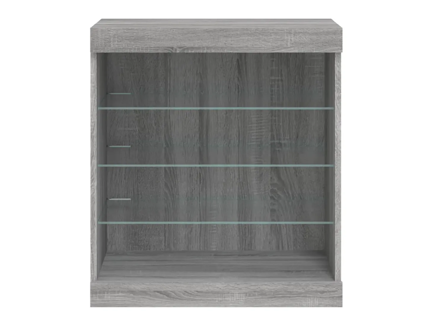 Aparador con luces LED gris Sonoma 60,5x37x67 cm