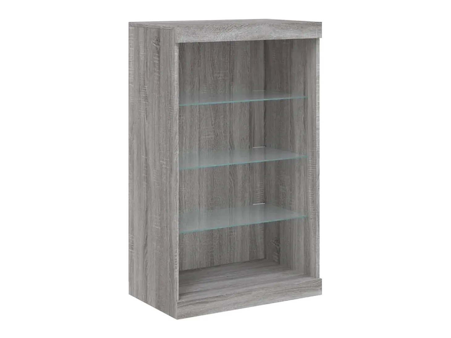 Aparador con luces LED gris Sonoma 60,5x37x100 cm ES786846