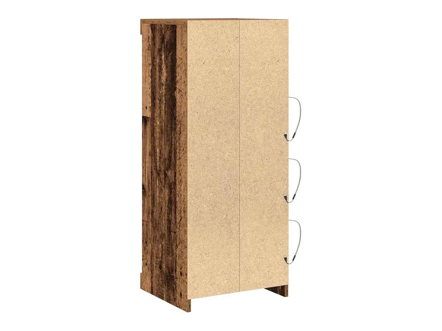 Aparador con luces LED Madera antigua 41x37x100 cm
