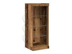 Aparador con luces LED Madera antigua 41x37x100 cm