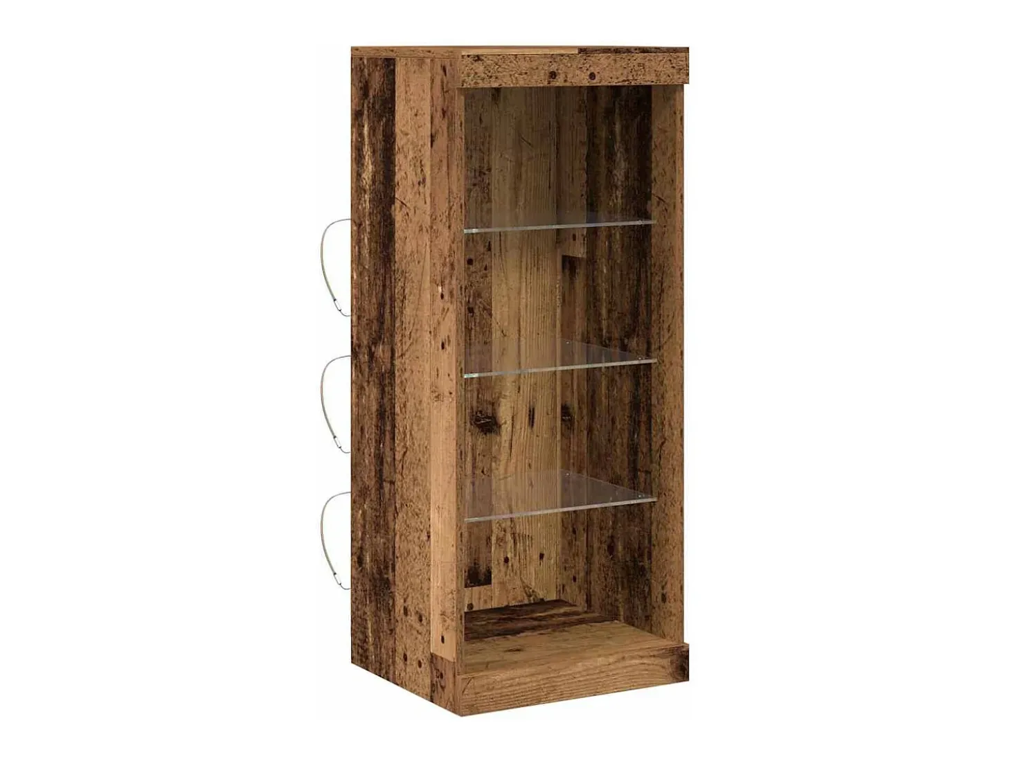 Aparador con luces LED Madera antigua 41x37x100 cm