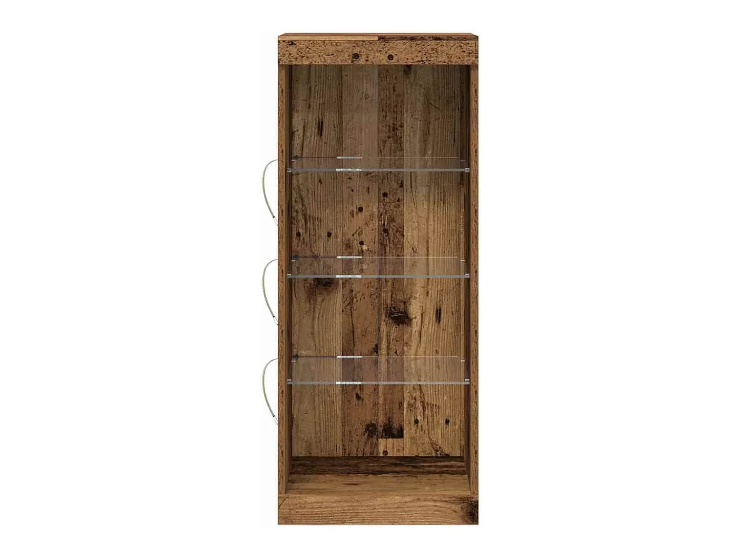 Aparador con luces LED Madera antigua 41x37x100 cm