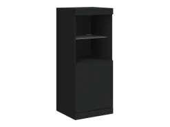 Aparador con luces LED negro 41x37x100 cm