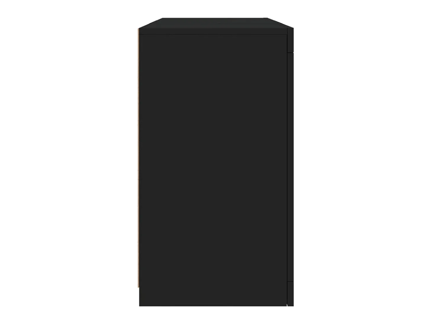 Aparador con luces LED negro 123x37x67 cm