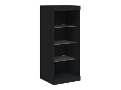 Aparador con luces LED negro 41x37x100 cm