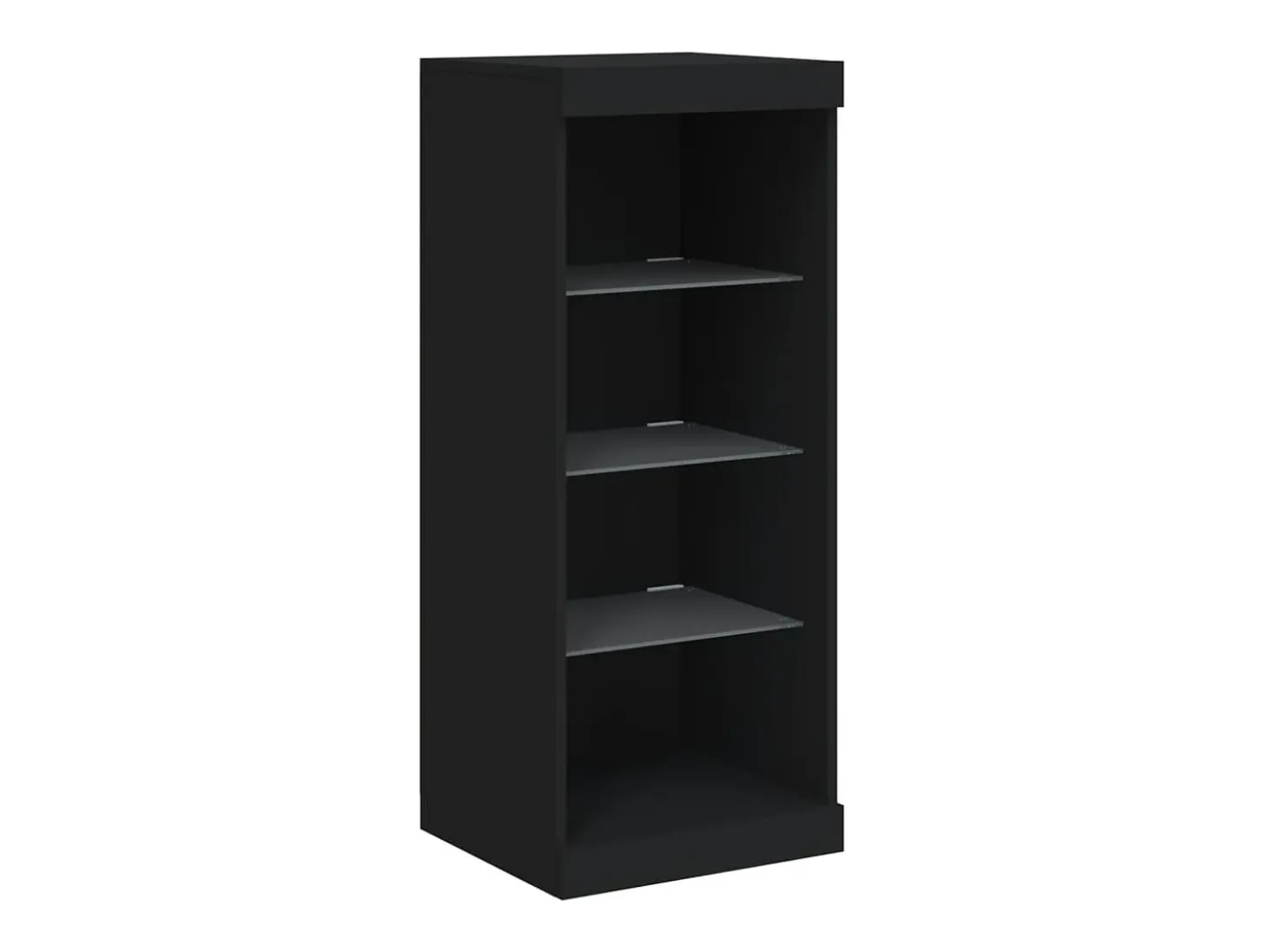 Aparador con luces LED negro 41x37x100 cm