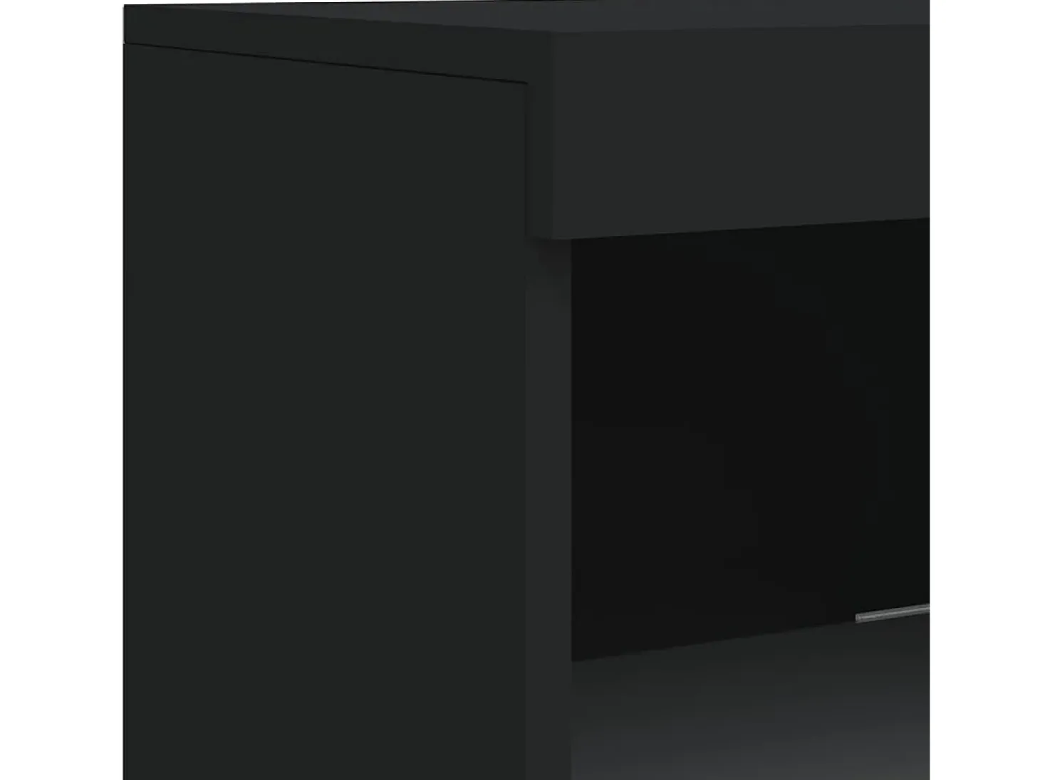 Aparador con luces LED negro 41x37x100 cm