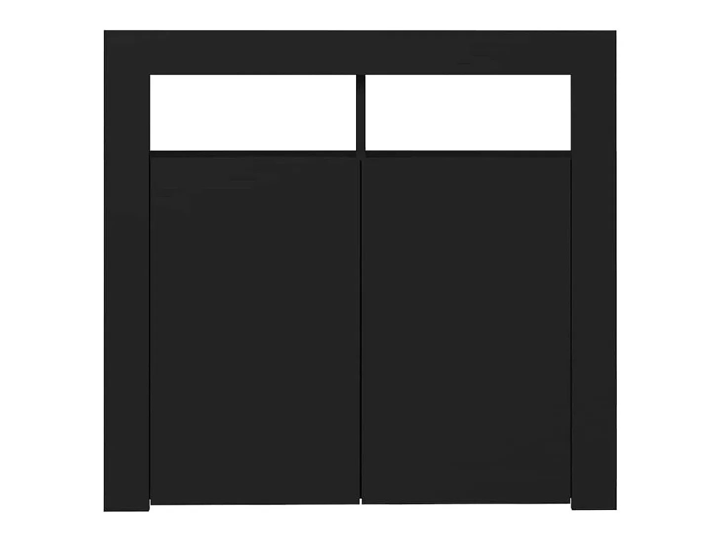 Aparador con luces LED negras 80x35x75 cm