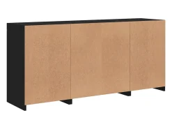 Aparador con luces LED negro 142,5x37x67 cm
