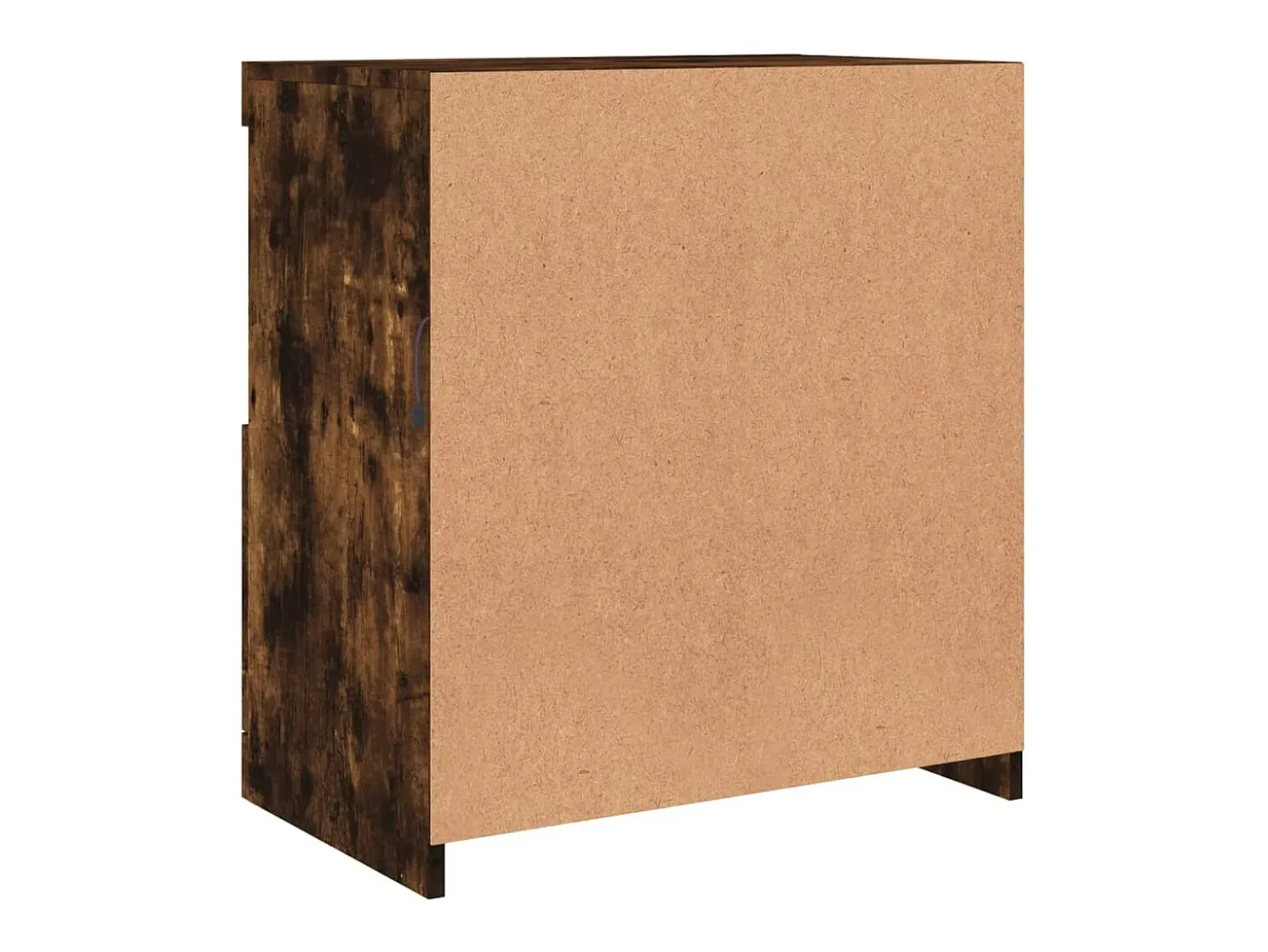 Aparador con luces LED roble ahumado 60,5x37x67 cm