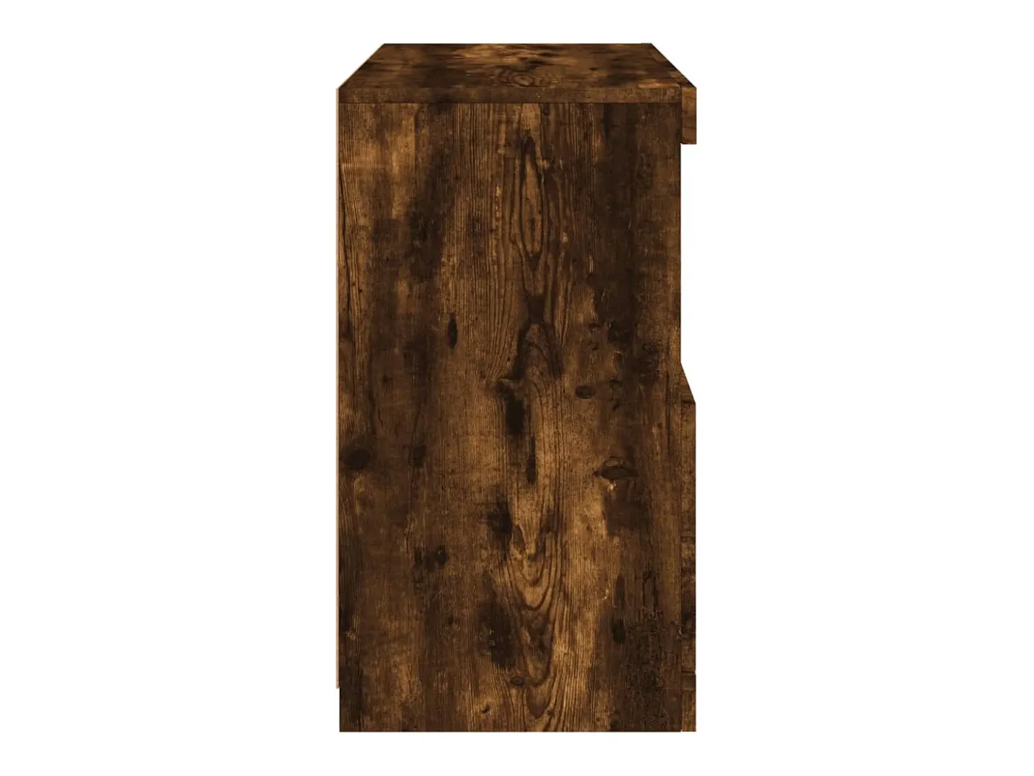 Aparador con luces LED roble ahumado 60x37x67 cm