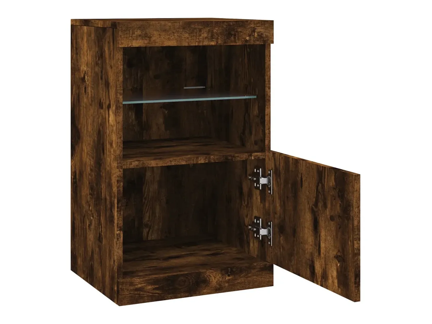 Aparador con luces LED roble ahumado 41x37x67 cm