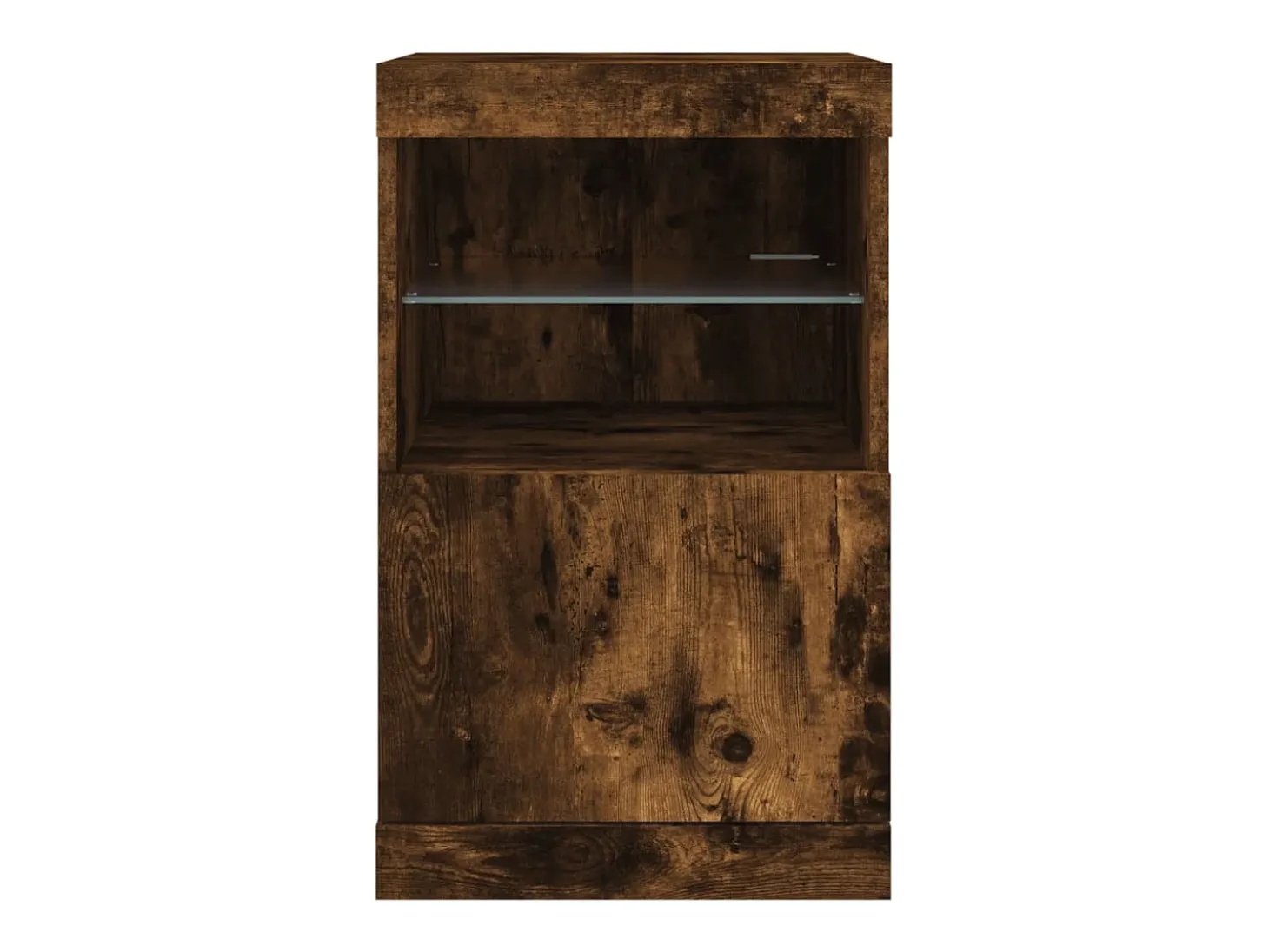 Aparador con luces LED roble ahumado 41x37x67 cm