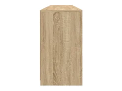 Aparador con luces LED roble Sonoma 162x37x67 cm