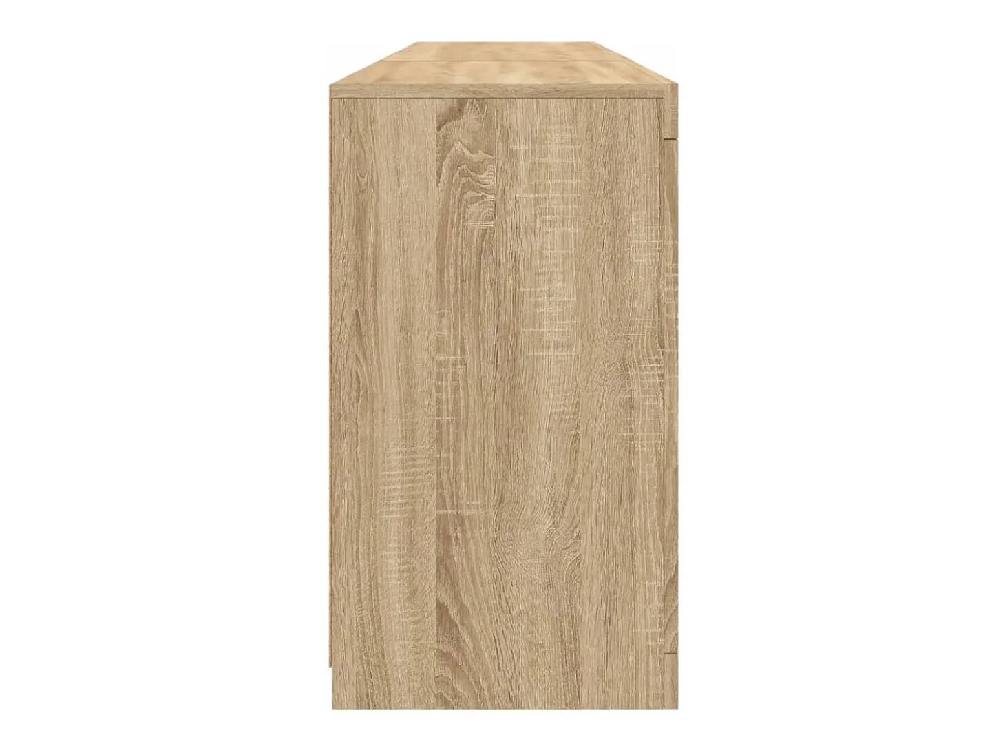 Aparador con luces LED roble Sonoma 162x37x67 cm