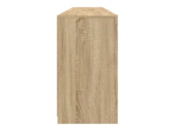Aparador con luces LED roble Sonoma 181,5x37x67 cm