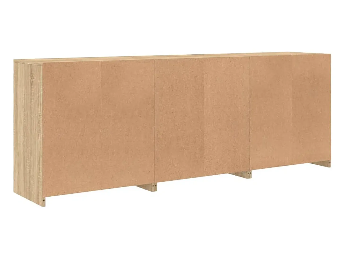 Aparador con luces LED roble Sonoma 181,5x37x67 cm