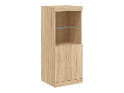 Aparador con luces LED roble Sonoma 41x37x100 cm