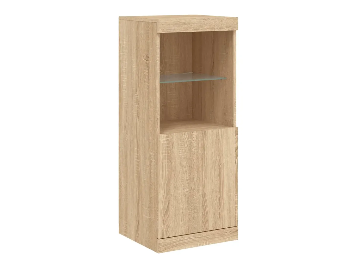Aparador con luces LED roble Sonoma 41x37x100 cm