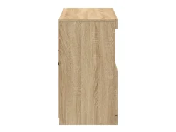 Aparador con luces LED roble Sonoma 81x37x67 cm